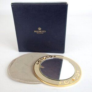 Authentic MIKIMOTO Compact mirror metal [Used]